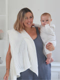 From Babies with Love organic swaddling shawl First Kisses 120cm (British brand)