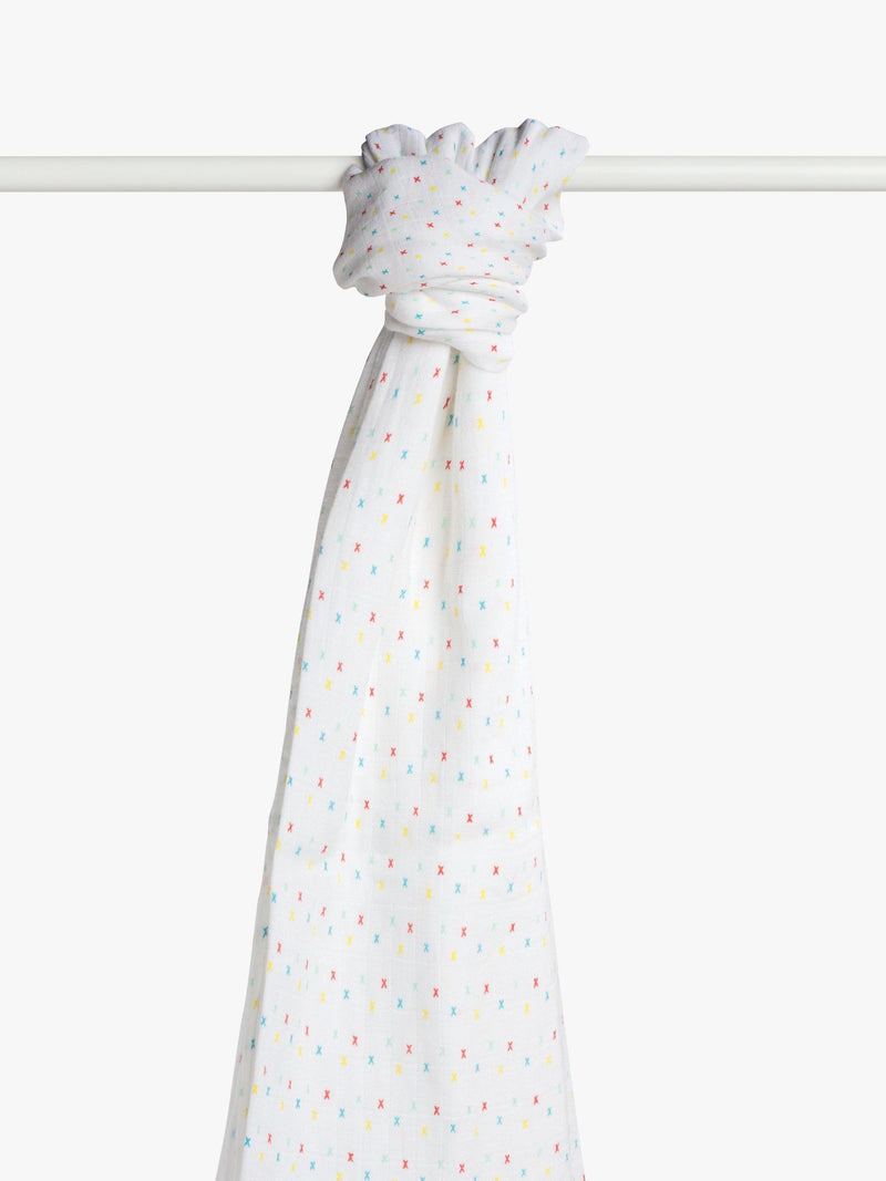 From Babies with Love organic swaddling shawl First Kisses 120cm (British brand)