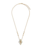 Jacquie Aiche yellow gold diamond moonstone opal inlay necklace - British product