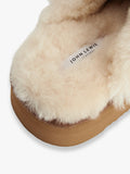 John Lewis Sheepskin Platform Mule Slippers Chestnut, UK version