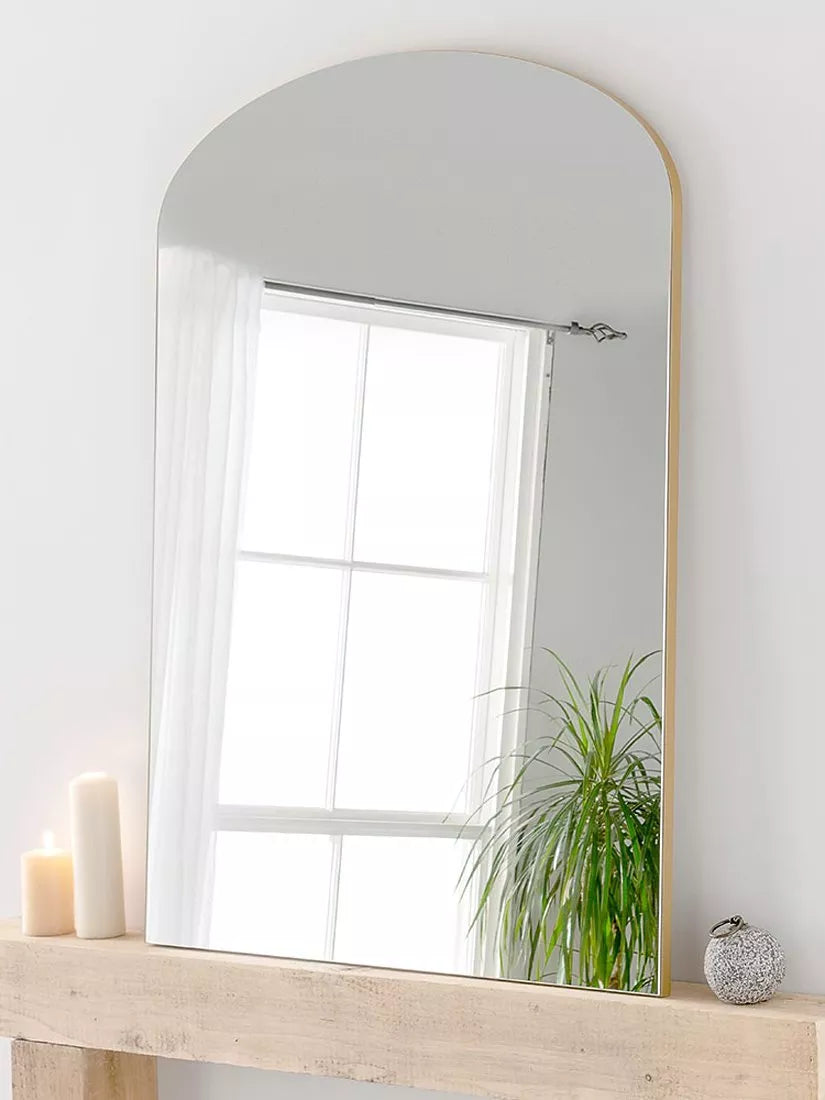 Yearn Delicacy Arched Wood Frame Leaner Mirror