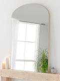 Yearn arched wood frame leaner mirror, imported from the UK