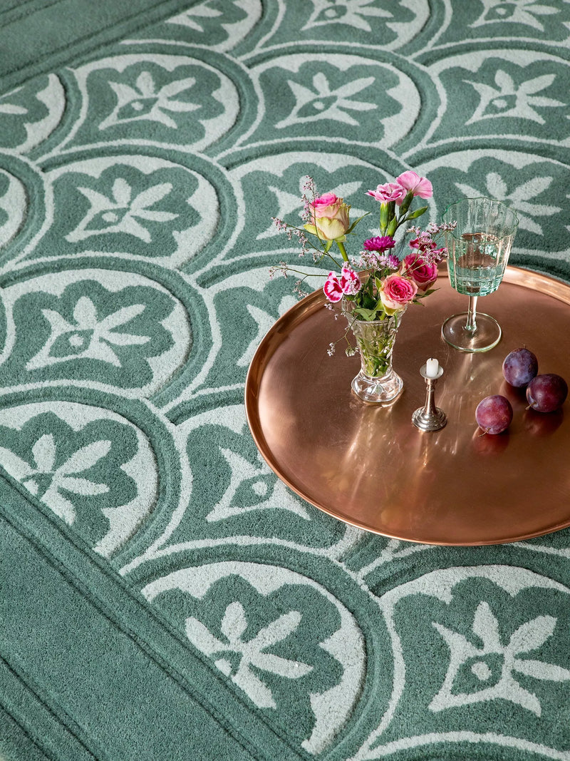 Laura Ashley rug teal Catarina design 280x200cm, UK version