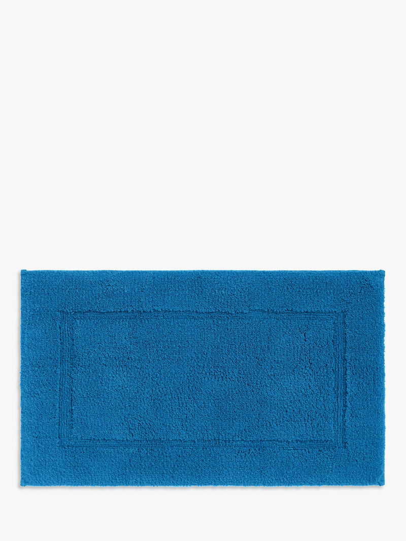 John Lewis Micro-Fresh Deep Pile Bath Mat, Ultra Marine, Medium (L50 x W80cm)