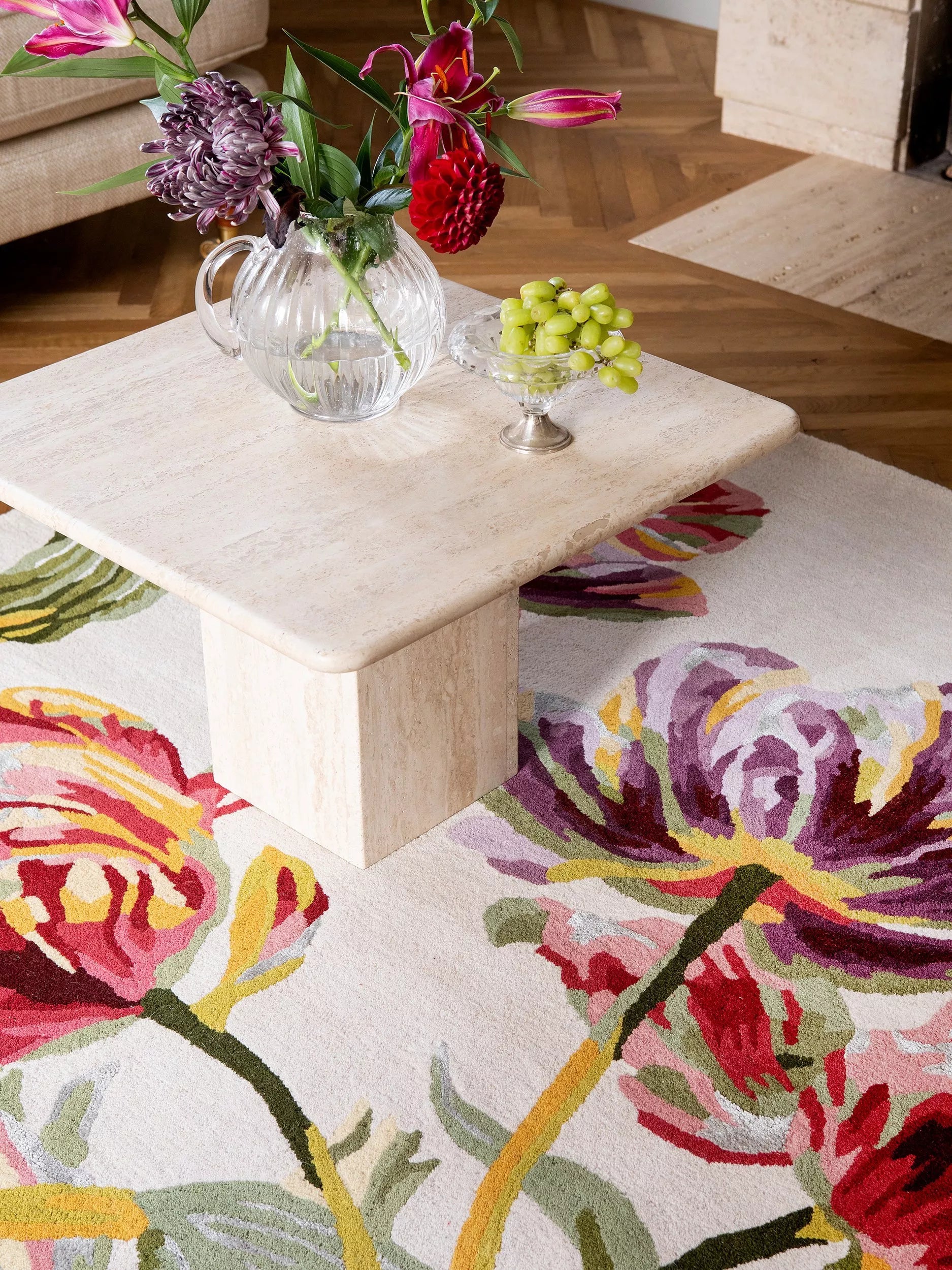 Laura Ashley Gosford Floral Rug 140x200cm (British brand)