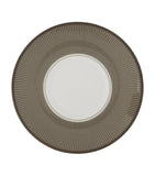 Wedgwood coffee saucer with elegant stripes and gilded trim (British brand)
