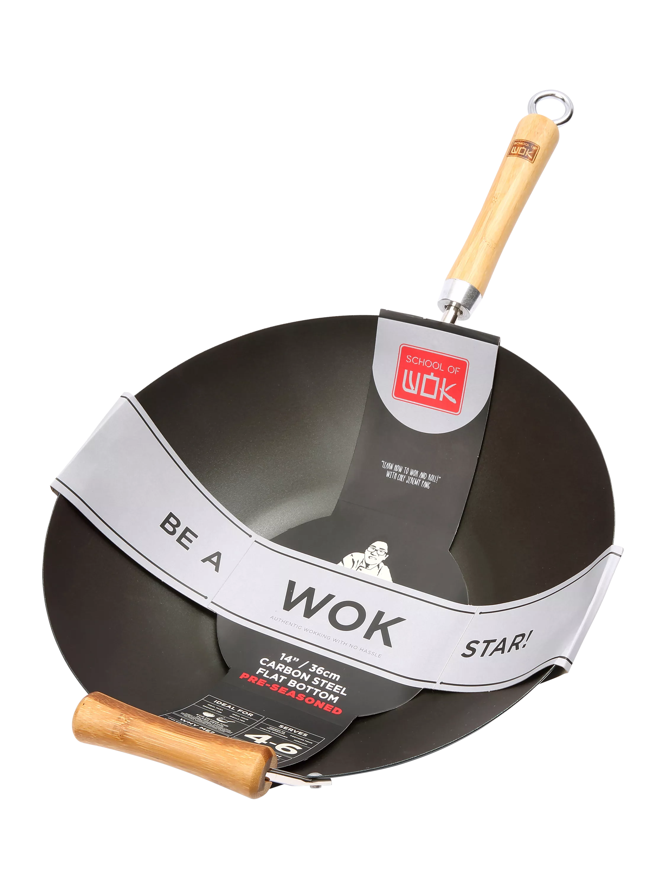 School Of Wok pre-seasoned wok 36cm - British product