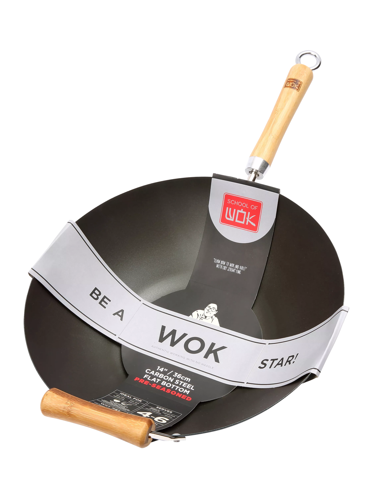 School Of Wok pre-seasoned wok 36cm - British product