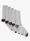 John Lewis Organic Cotton Rich Heel and Toe Men's Socks Pack of 5