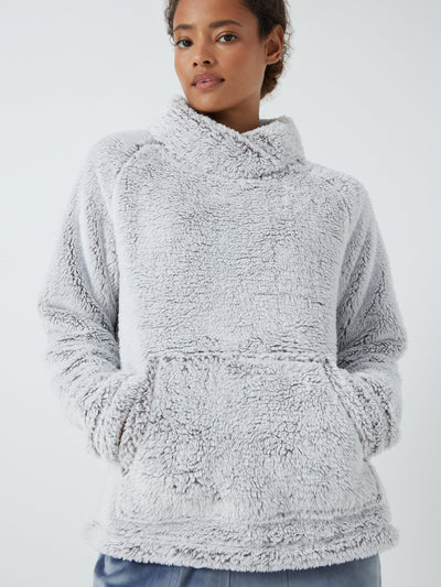 John Lewis Hochflor Kuschelfleece-Reißverschluss-Oberteil