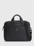 Tommy Hilfiger Essential Computer Bag black faux leather, imported from the UK