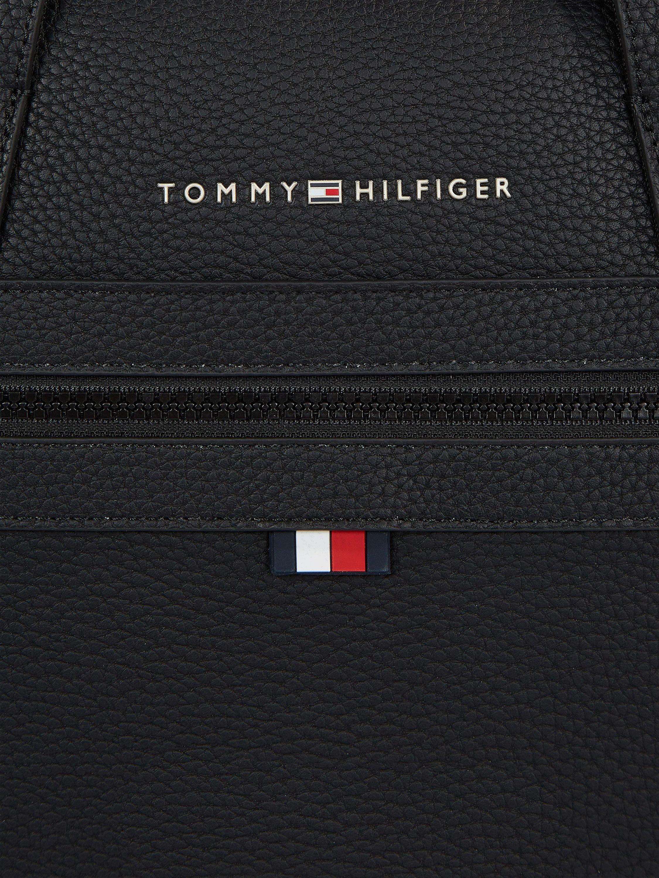 حقيبة كمبيوتر Tommy Hilfiger Essential سوداء من جلد صناعي، مستوردة من المملكة المتحدة