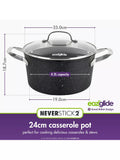 Eaziglide Neverstick2 non-stick casserole 32cm - British product