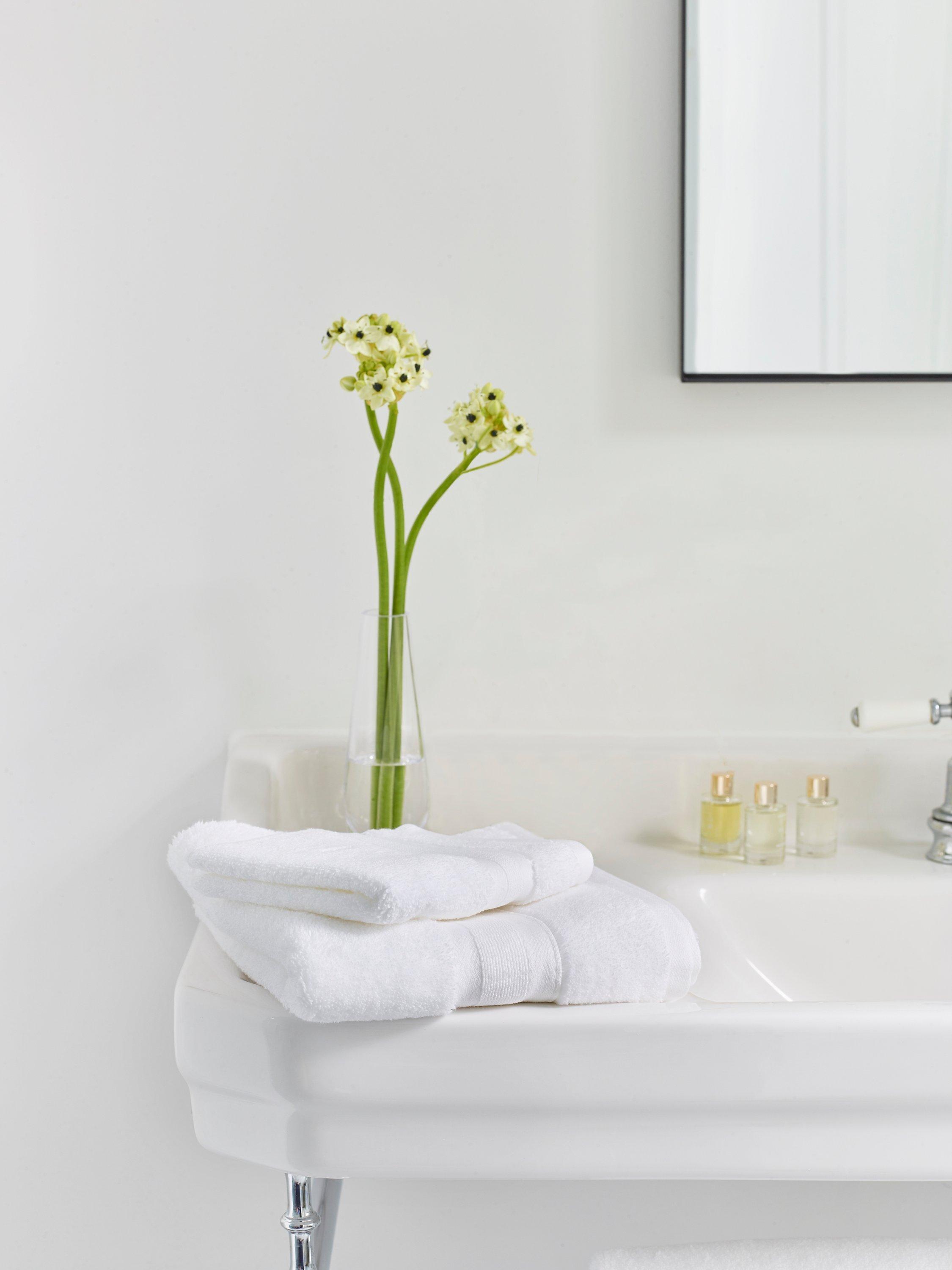 Jasper Conran London zero twist cotton bath towel, imported from the UK