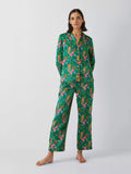 Their Nibs Secret Garden Satin Shirt Pyjama Set, Green