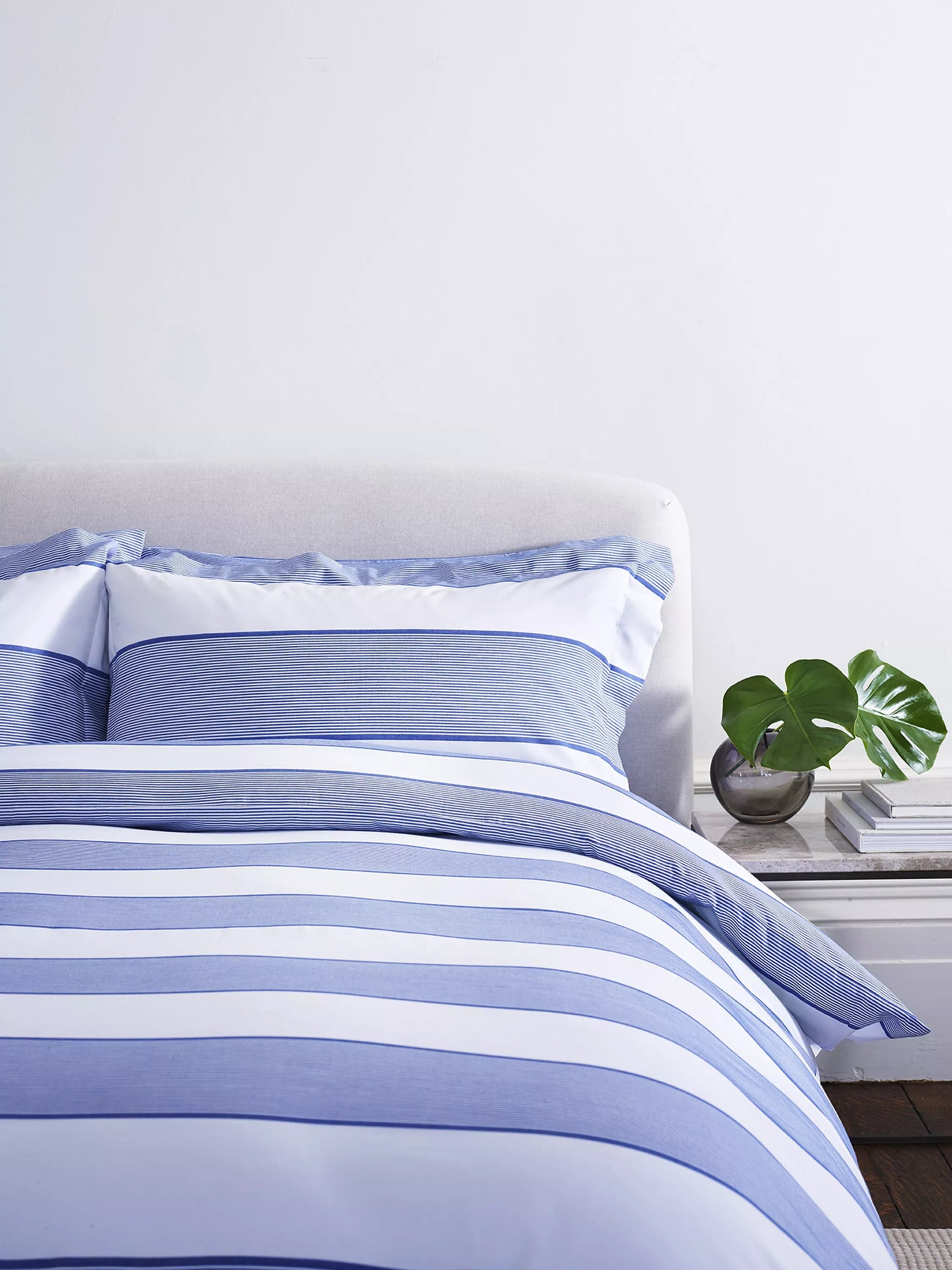 Jasper Conran London duvet cover set pinstripe jacquard super king - British product