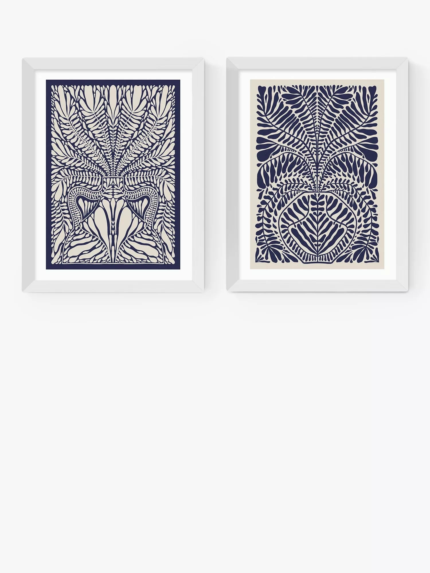 EAST END PRINTS Alisa Galitsyna Foliage Framed Art Print Set, 33.4 x 28.4cm