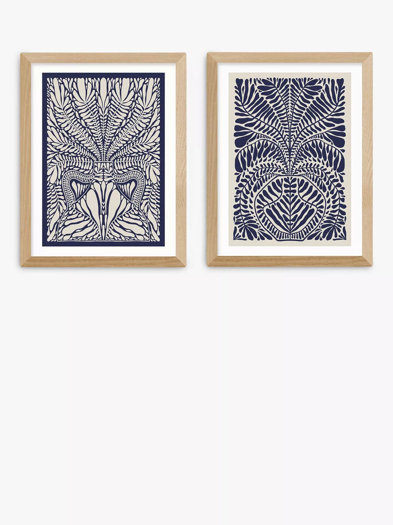 EAST END PRINTS Alisa Galitsyna Foliage Framed Art Print Set, 33.4 x 28.4cm