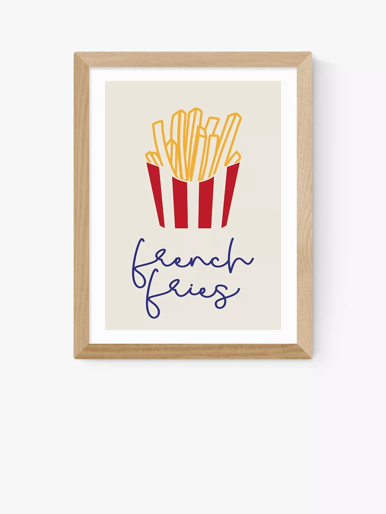 EAST END PRINTS gerahmter Druck Französische Pommes Frites 25x30cm, importiert aus dem Vereinigten Königreich