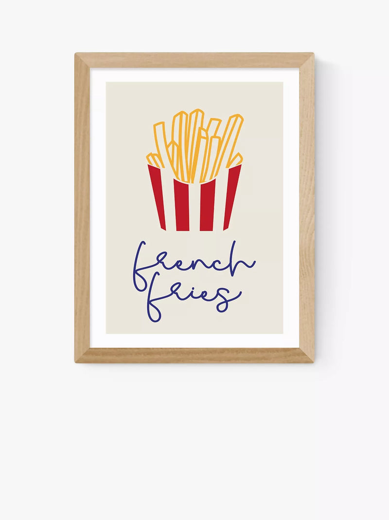 EAST END PRINTS gerahmter Druck Französische Pommes Frites 25x30cm, importiert aus dem Vereinigten Königreich