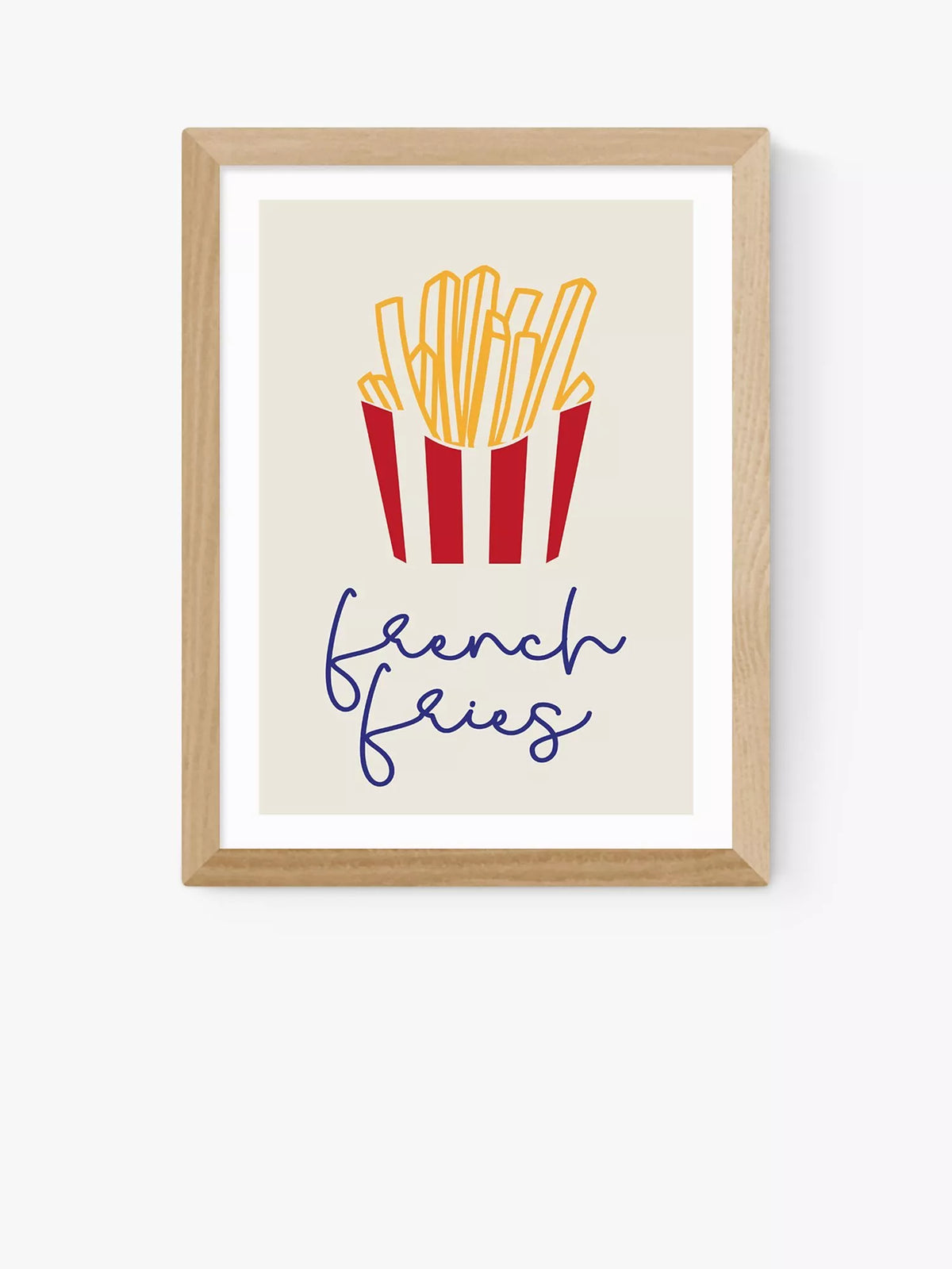 EAST END PRINTS gerahmter Druck Französische Pommes Frites 25x30cm, importiert aus dem Vereinigten Königreich