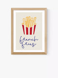 EAST END PRINTS gerahmter Druck Französische Pommes Frites 25x30cm, importiert aus dem Vereinigten Königreich