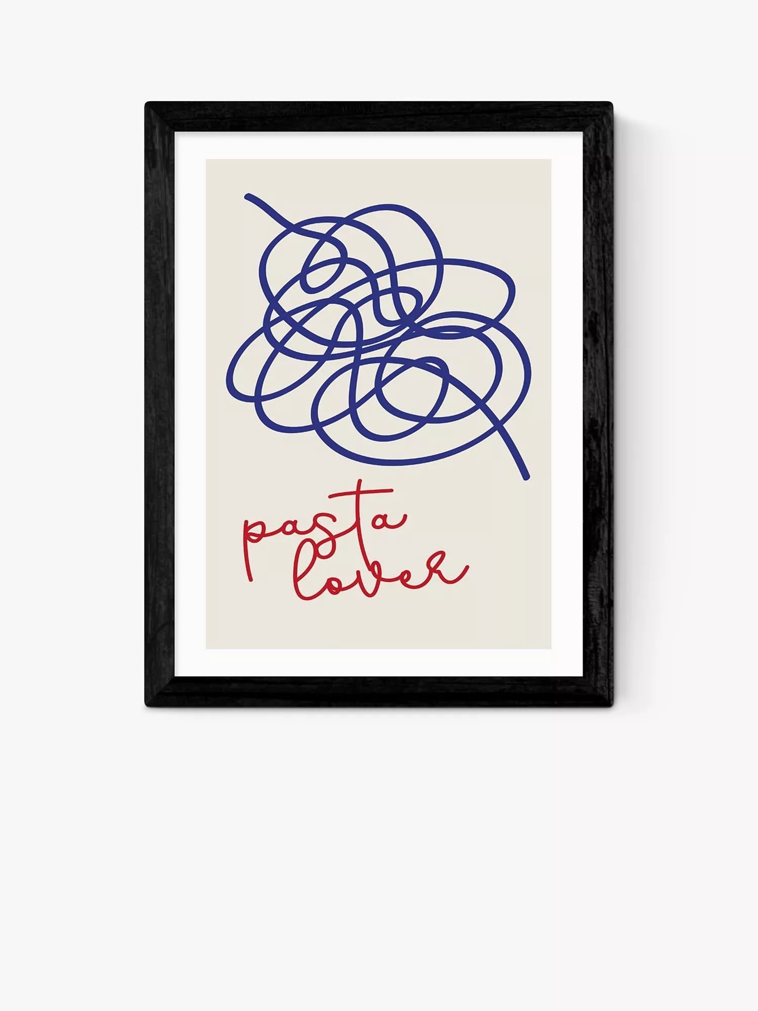 East End Prints Pasta Lover framed print 33.4x28.4cm (British brand)