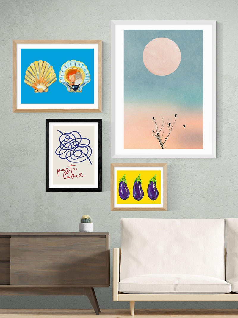 East End Prints Pasta Lover framed print 33.4x28.4cm (British brand)