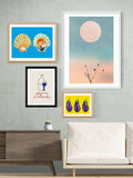 EAST END PRINTS Inoui Wine O'Clock gerahmtes Bild 33,4x28,4cm, importiert aus Großbritannien