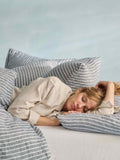 Bedfolk linen stripe bedding king size, UK version