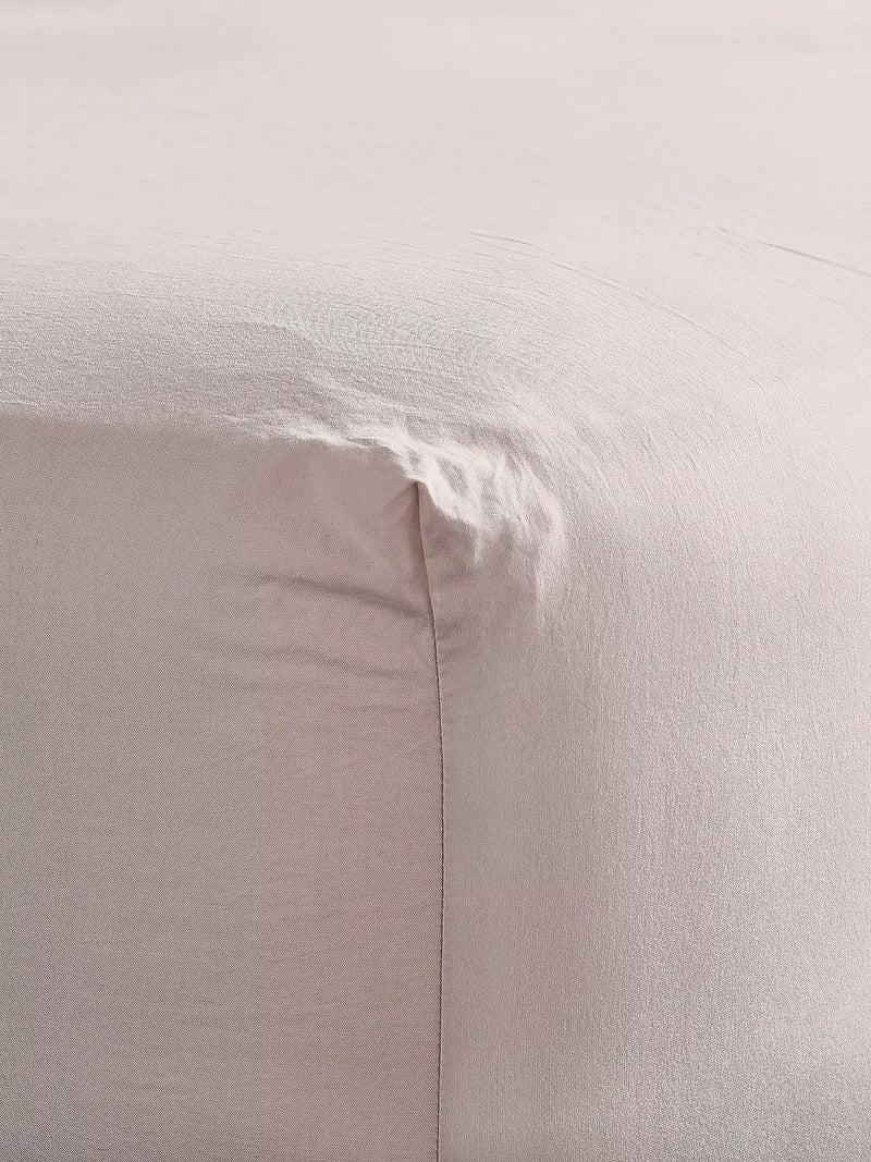 Bedfolk Relaxed Cotton Deep Fitted Sheets - Ink King