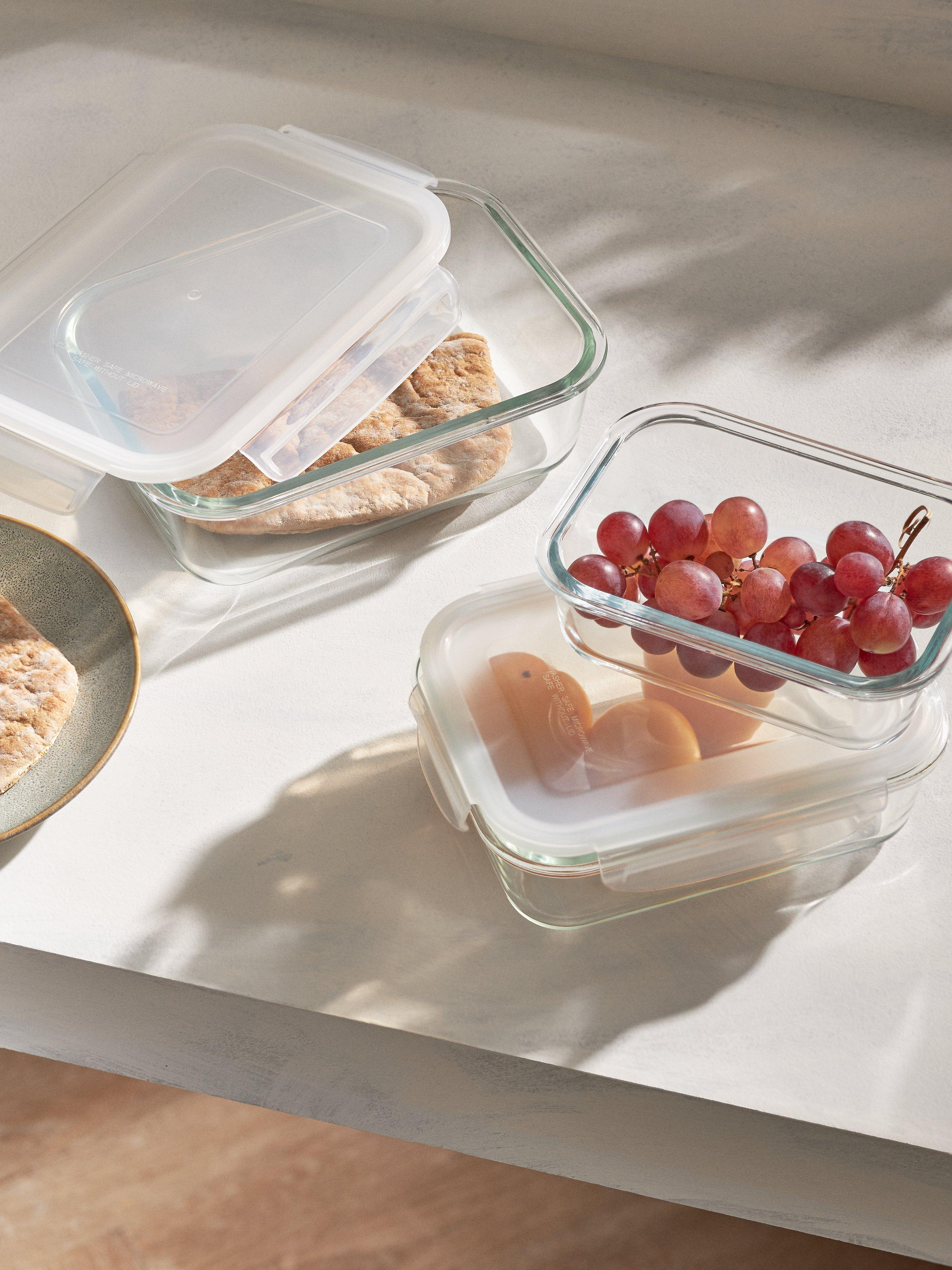 John Lewis airtight leak-proof glass storage container, clear, UK version