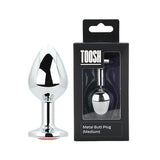 Loving Joy Toosh gold metal butt plug medium red stone (British brand)