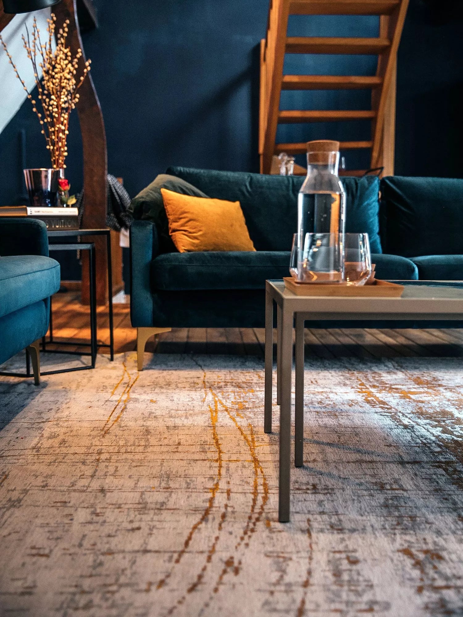 Louis De Poortere abstract machine washable rug 200x280cm, imported from the UK