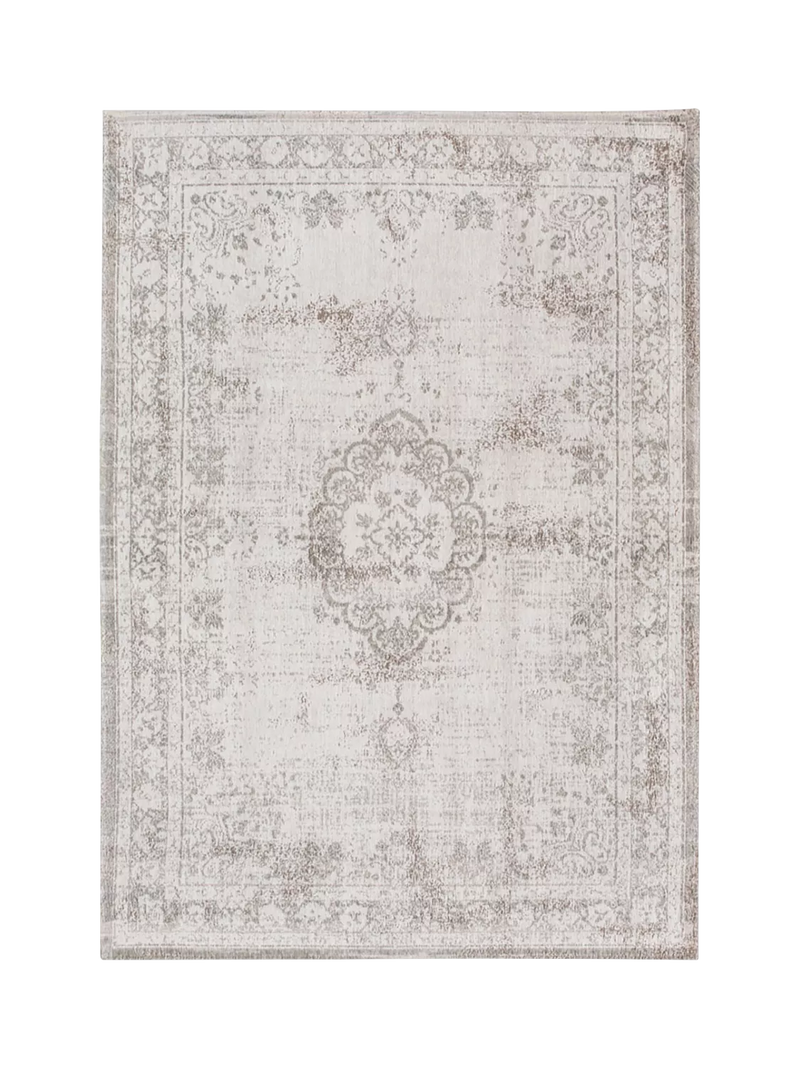 Louis De Poortere Medallion Rug, Grey, L180 x W120 cm
