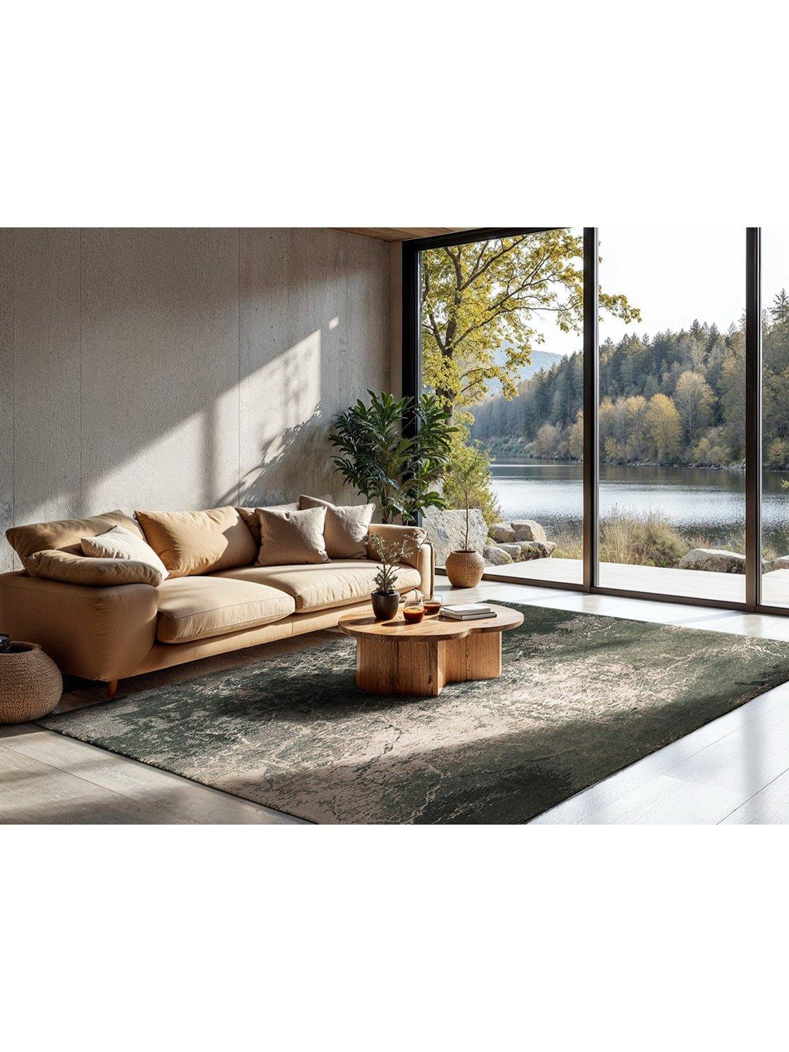 Louis De Poortere Cracks Deep Mine rug 140x200cm (British brand)