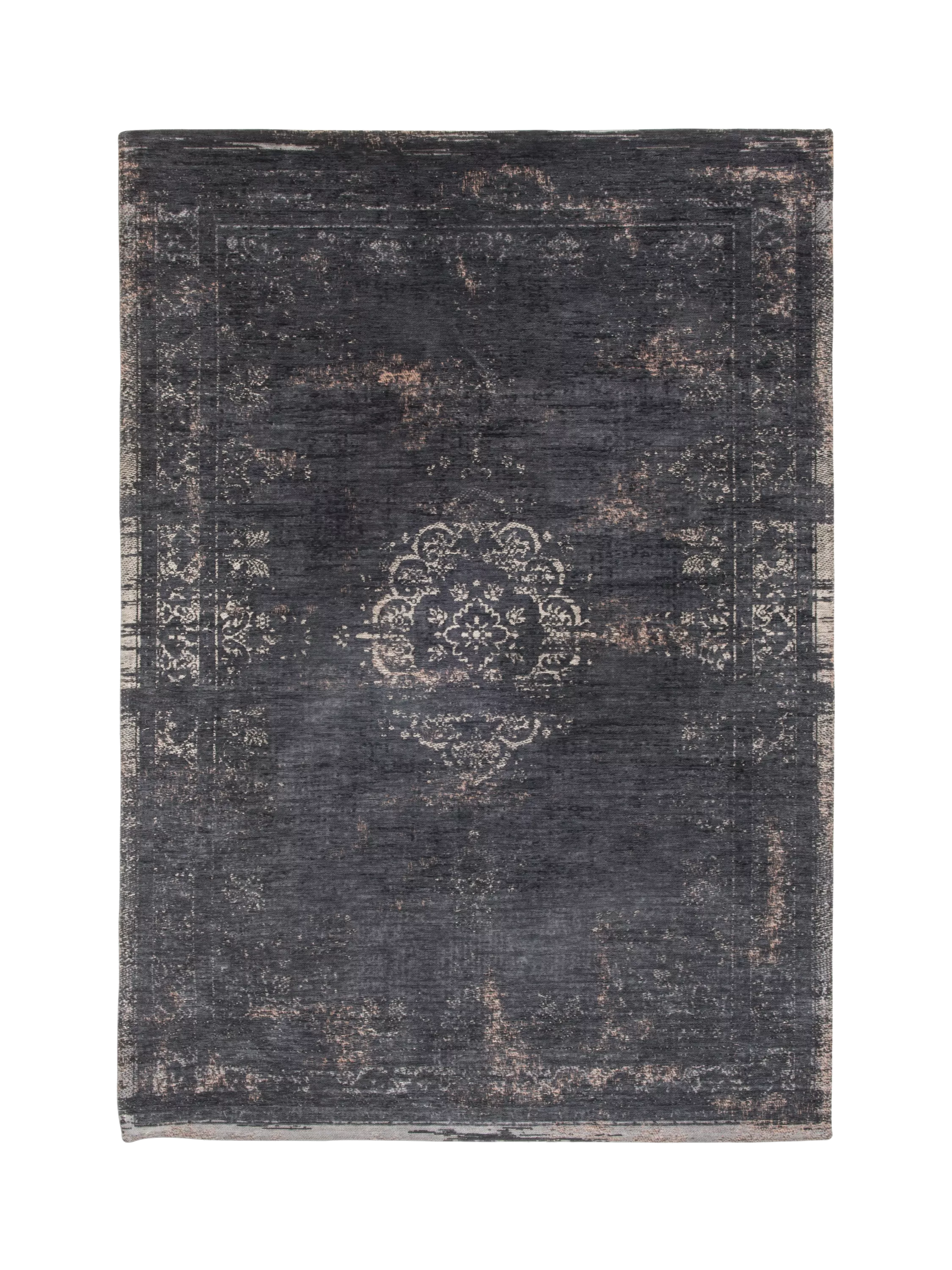 Louis De Poortere Medallion Rug, Black, L200 x W140 cm