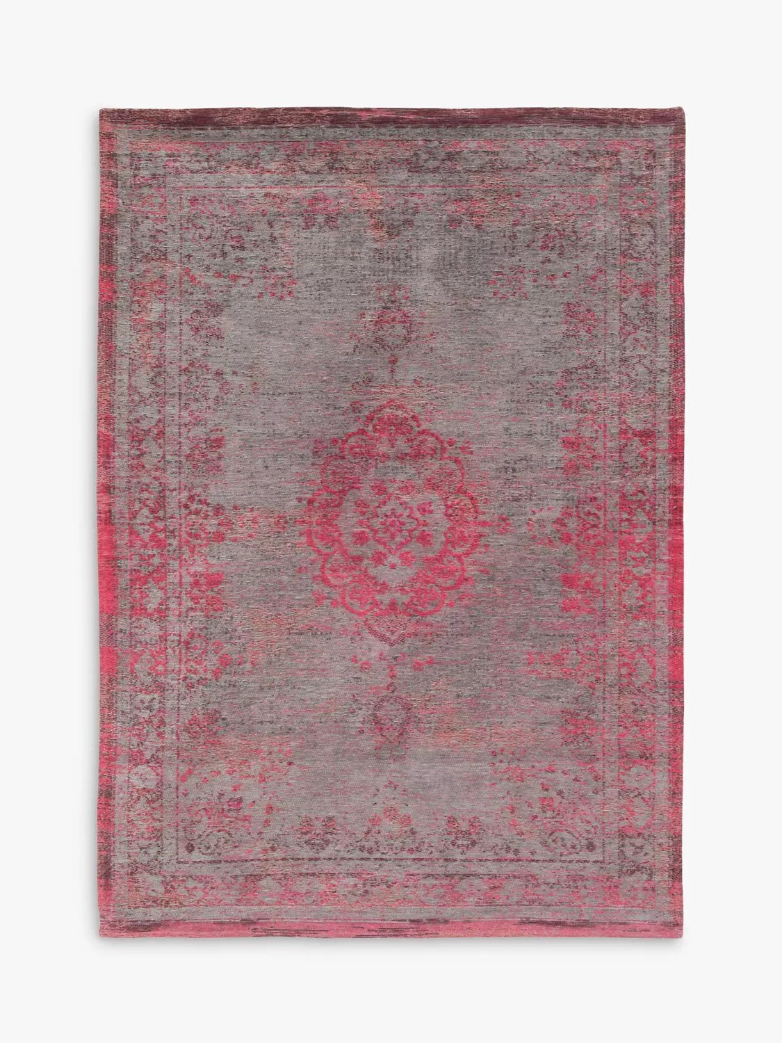 Louis De Poortere Medallion Rug, Pink/Multi, L200 x W140 cm