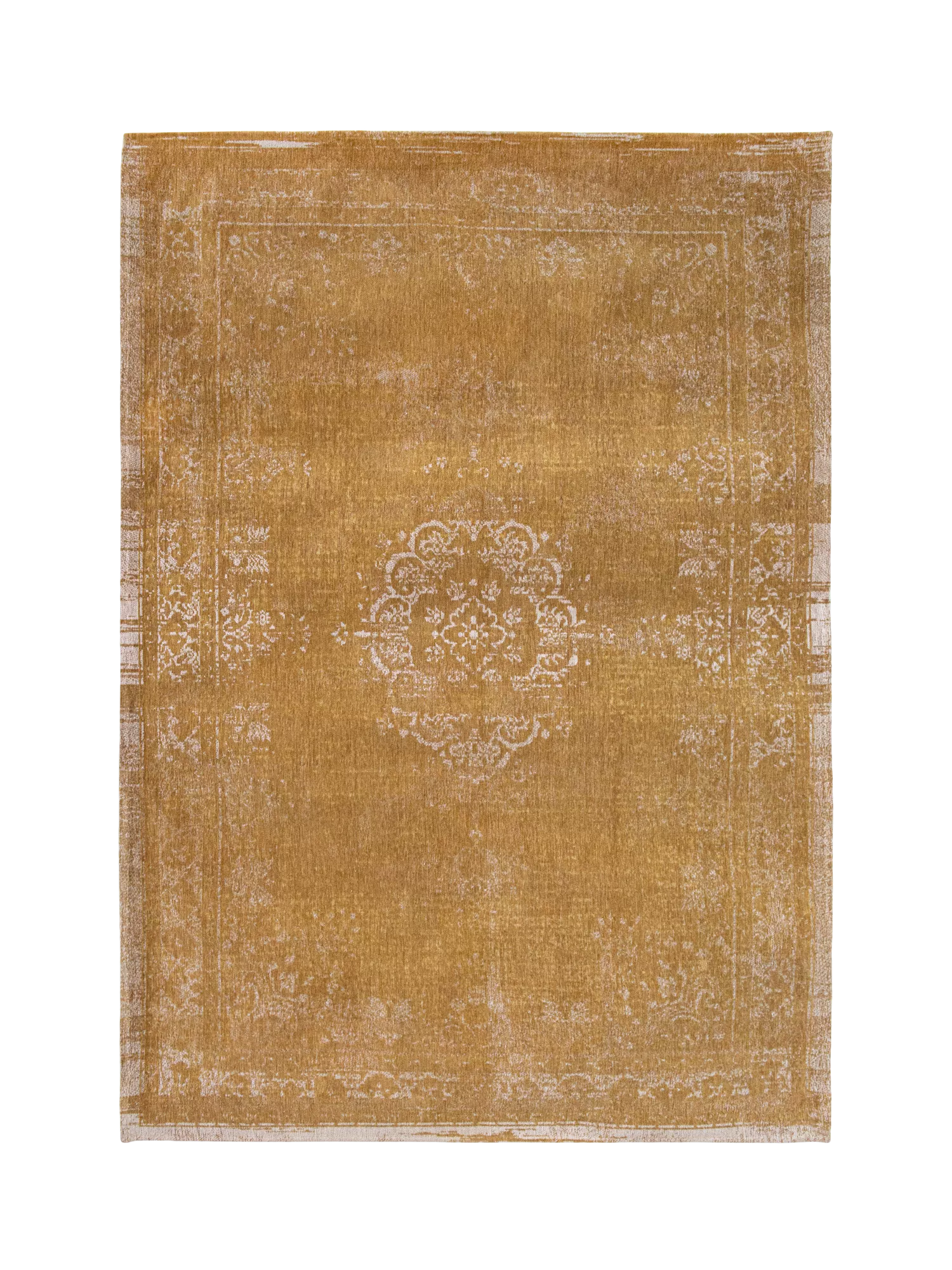 Louis De Poortere Medallion Rug, Mustard, L200 x W140 cm
