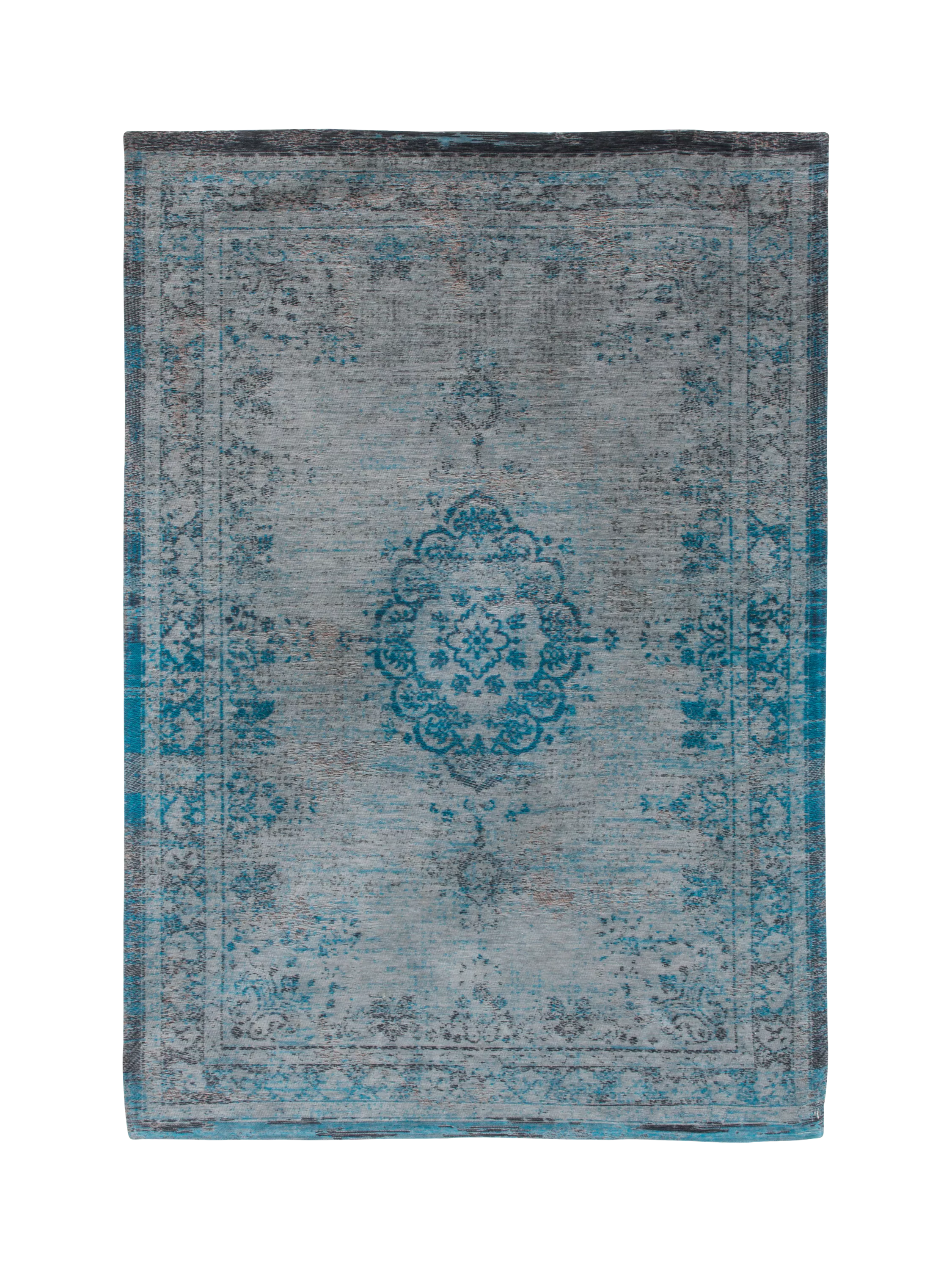 Louis De Poortere Medallion Rug, Turquoise Blue, L200 x W140 cm