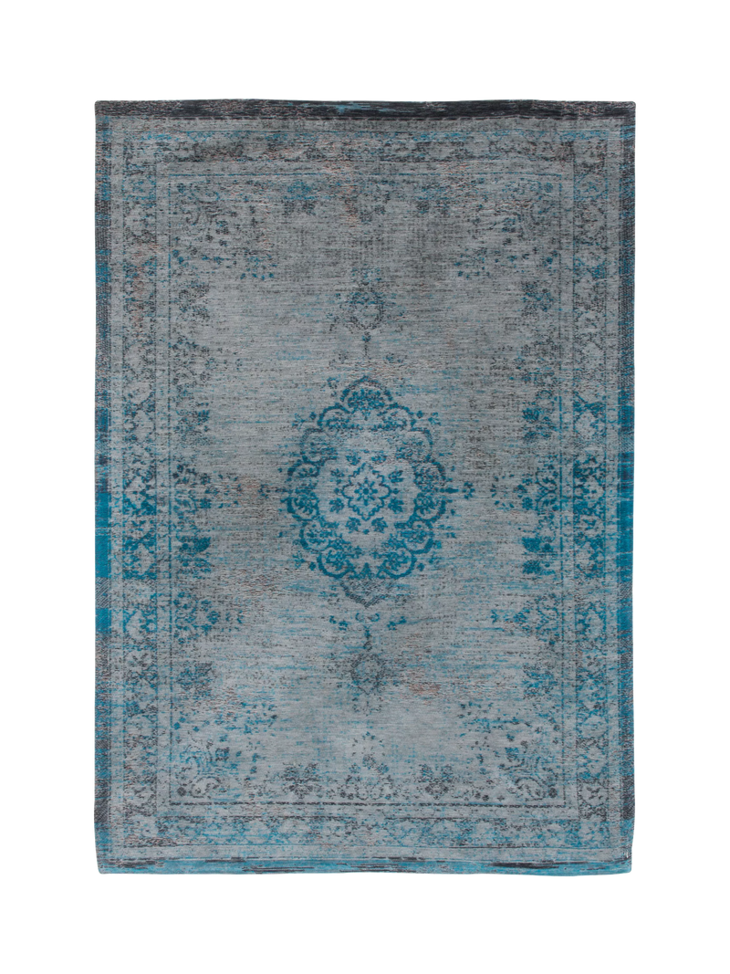 Louis De Poortere Medallion Rug, Turquoise Blue, L200 x W140 cm