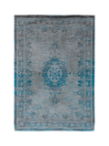Louis De Poortere Medallion Rug, Turquoise Blue, L200 x W140 cm