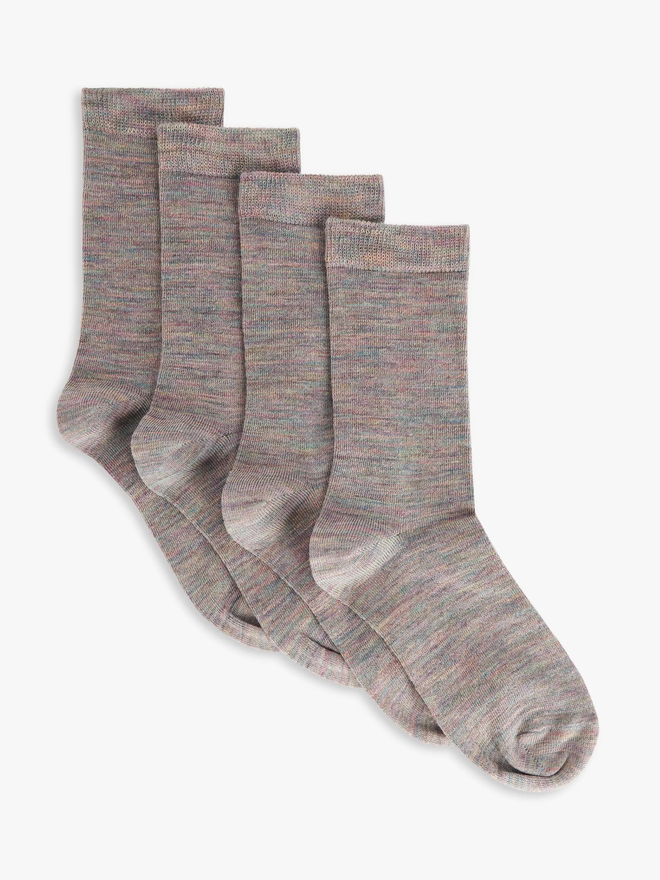 John Lewis Merino Wool Rich Ankle Socks, Pack of 2