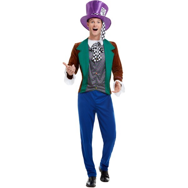 Smiffys Mad Hatter Costume including jacket trousers hat - British product