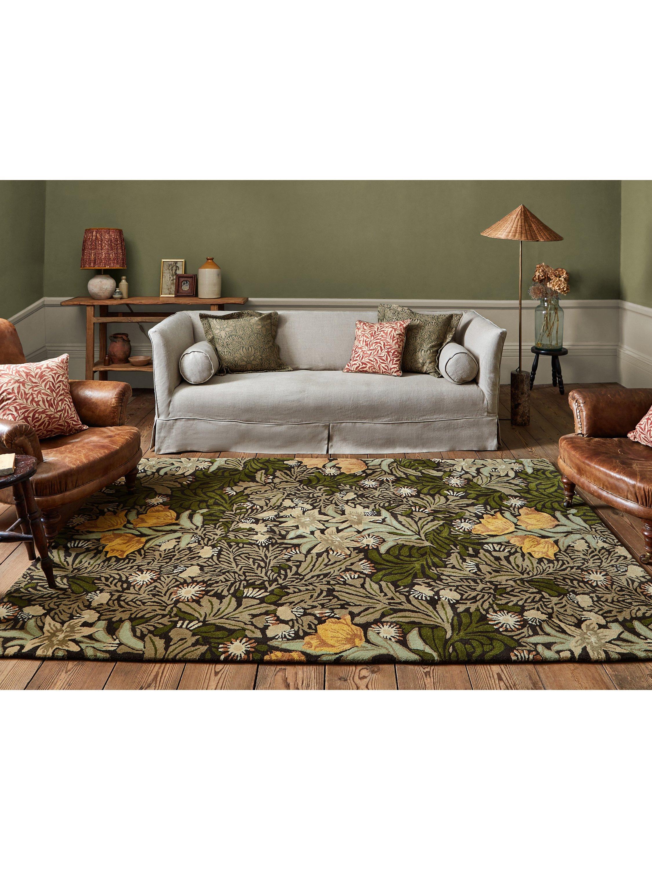 Morris & Co Bower Twin Vine Teppich Grün 280x200cm (Britische Marke)