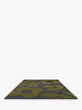 Orla Kiely Sprig Stem wool rug in Marine, imported from the UK