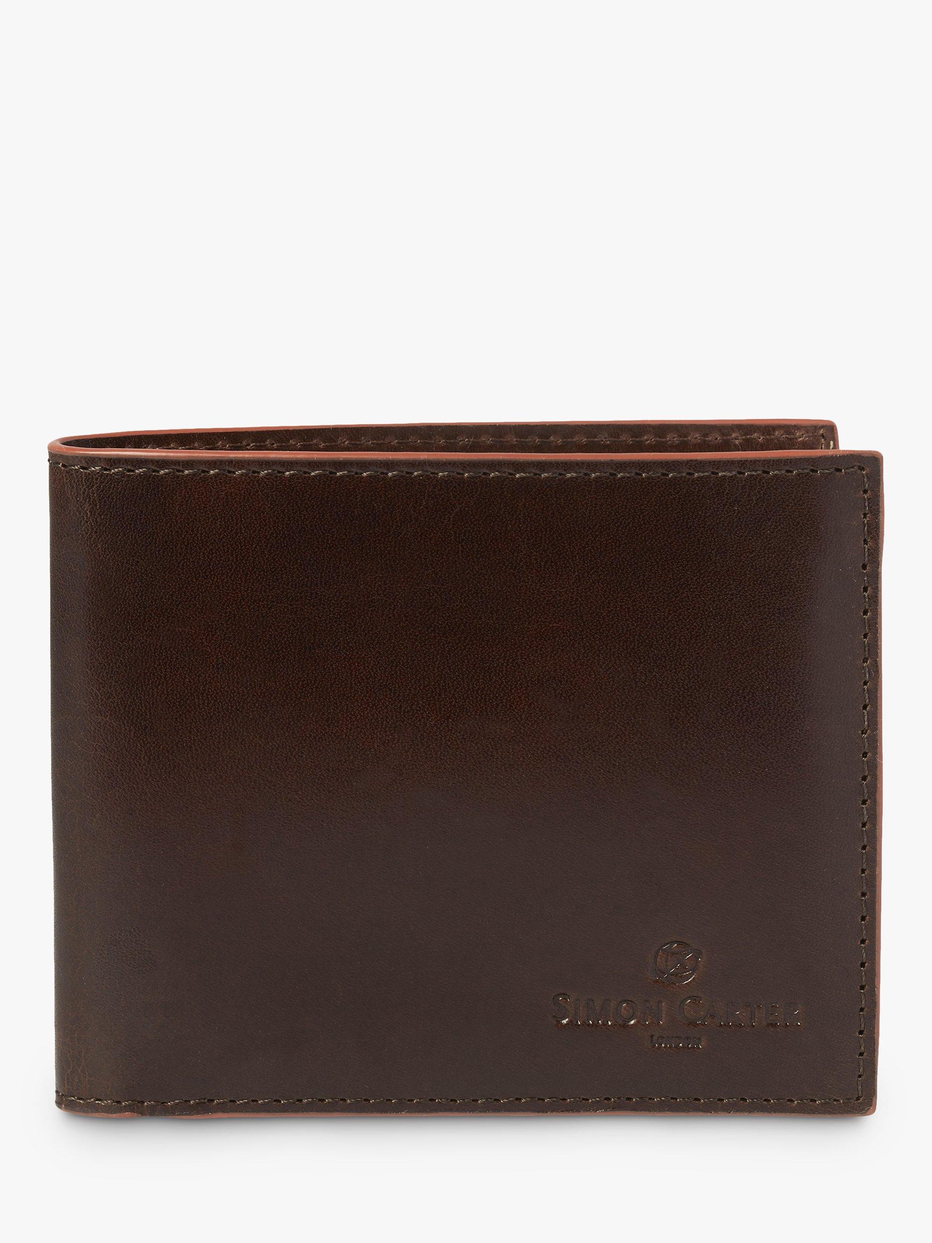 Portefeuille en cuir Simon Carter Edge, importé du Royaume-Uni