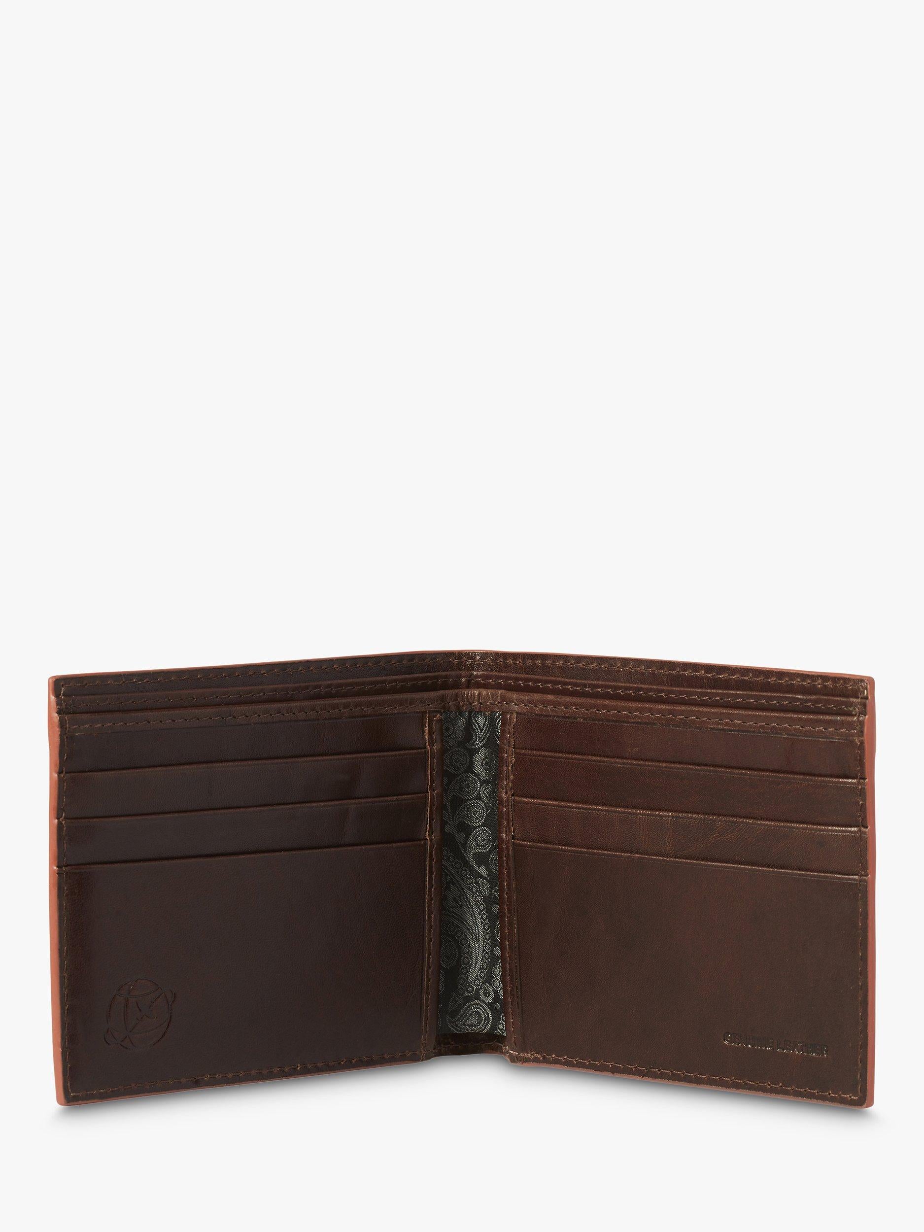 Portefeuille en cuir Simon Carter Edge, importé du Royaume-Uni