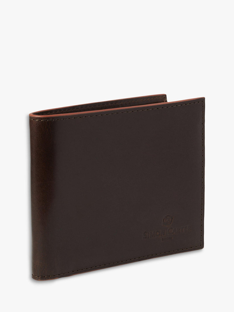Portefeuille en cuir Simon Carter Edge, importé du Royaume-Uni