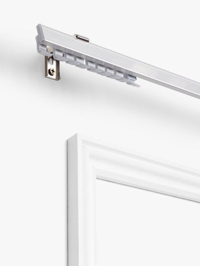 John Lewis Uncorded Aluminium Curtain Track for Medium to Heavyweight Curtains, Silver- Buy online at McGrocer